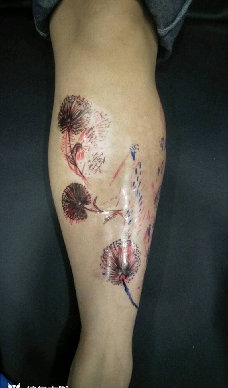 疤痕遮盖纹身图片