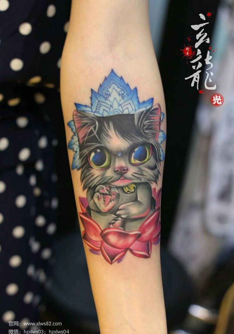 猫咪纹身图片