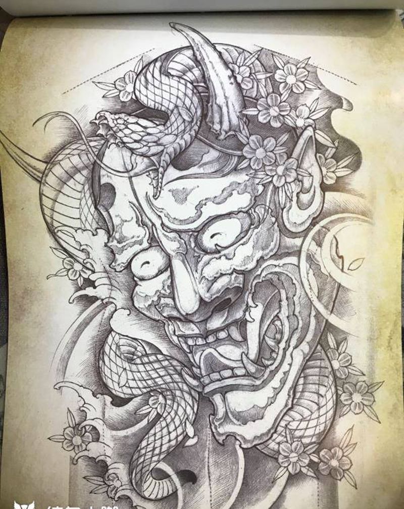 #传统纹身#纹身图片_背部手臂老传统纹身图案