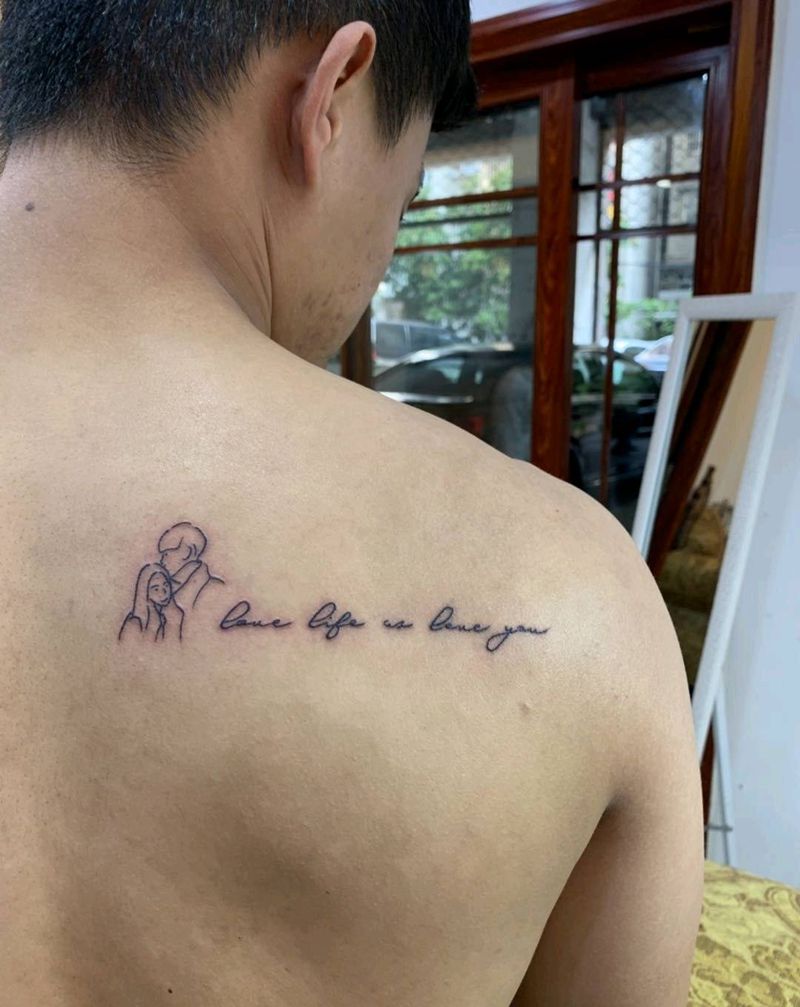 爱情的意义纹身图片_手臂背部小清新纹身图案
