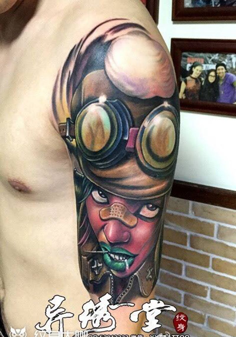 飞行员纹身图片