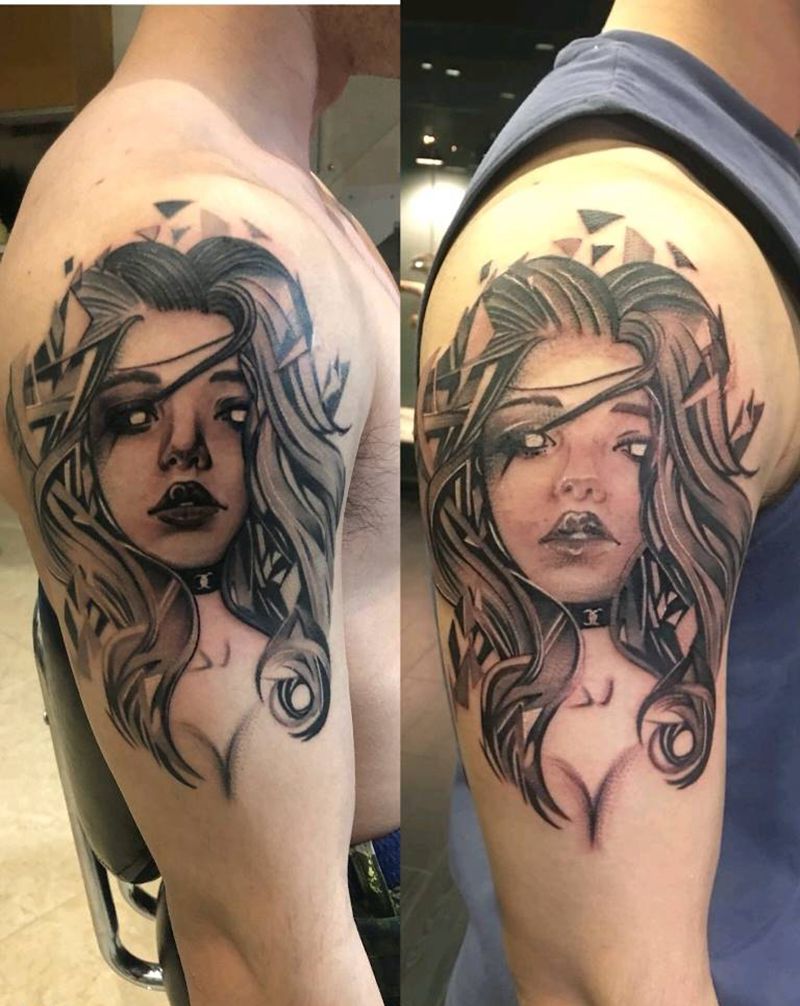 旧图修改纹身图片_手臂欧美写实纹身图案