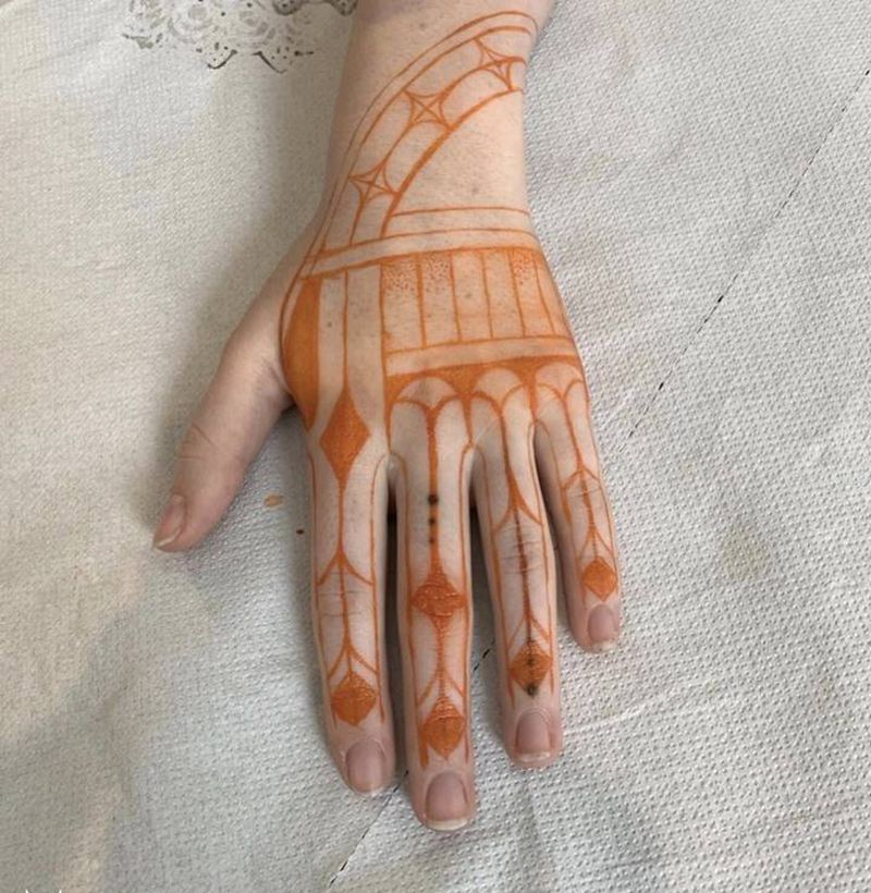 手背纹身纹身图片_手部图腾纹身图案