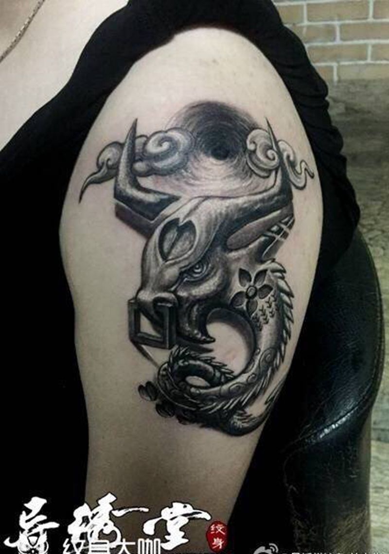 抽象素描图纹身图片