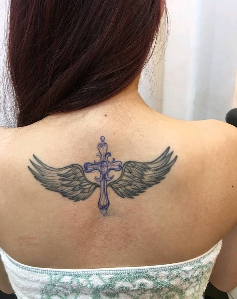 精修旧纹身纹身图片_背部小清新纹身图案