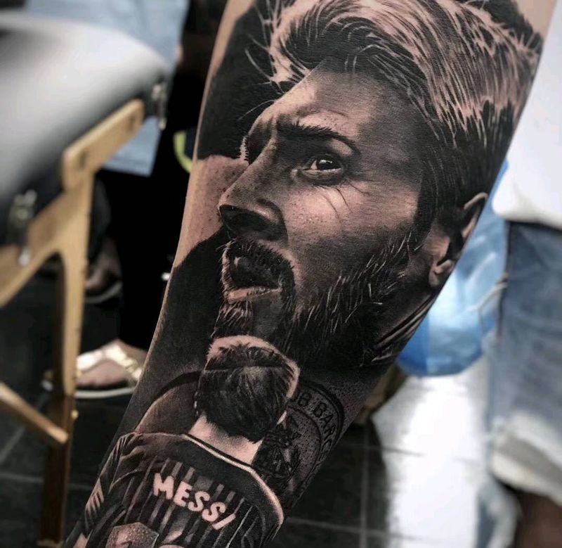 欧美人像写实纹身图片_手臂欧美写实纹身图案