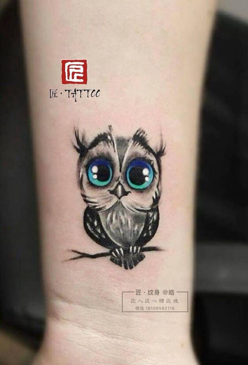 猫头鹰纹身图片