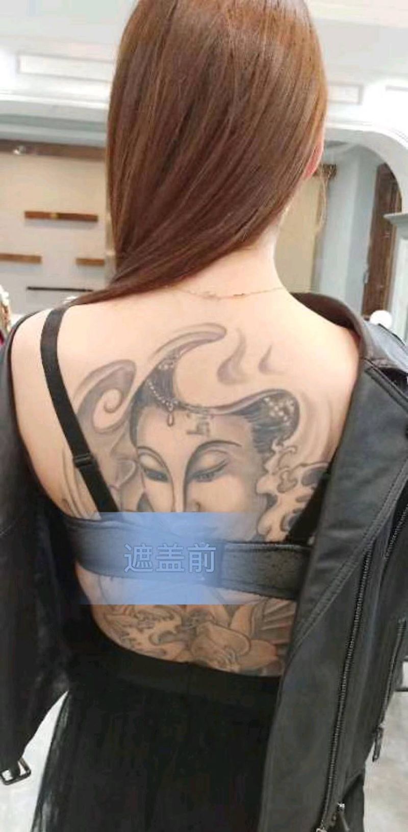遮盖纹身图片_背部新传统纹身图案