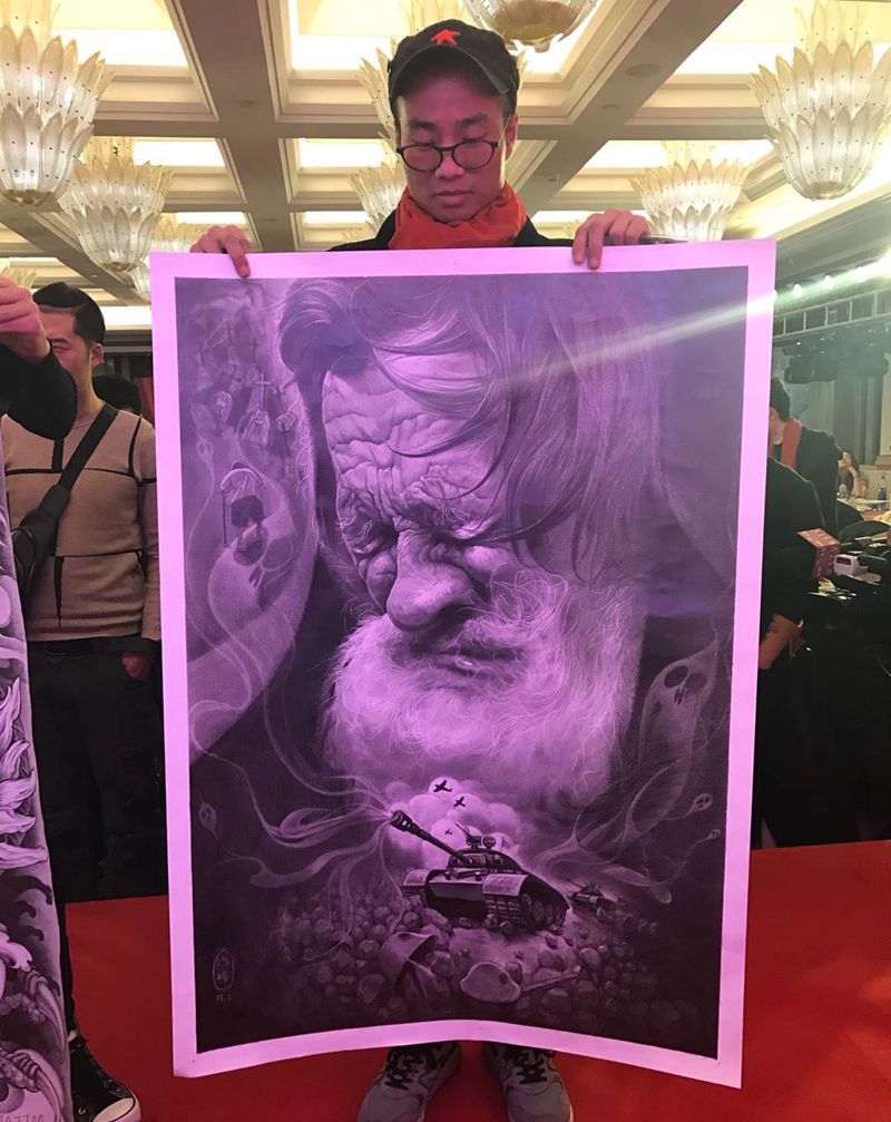 纹身协会浙江年会纹身图片_原创成品国画写实清新欧美传统习俗肖像情侣纹身图案