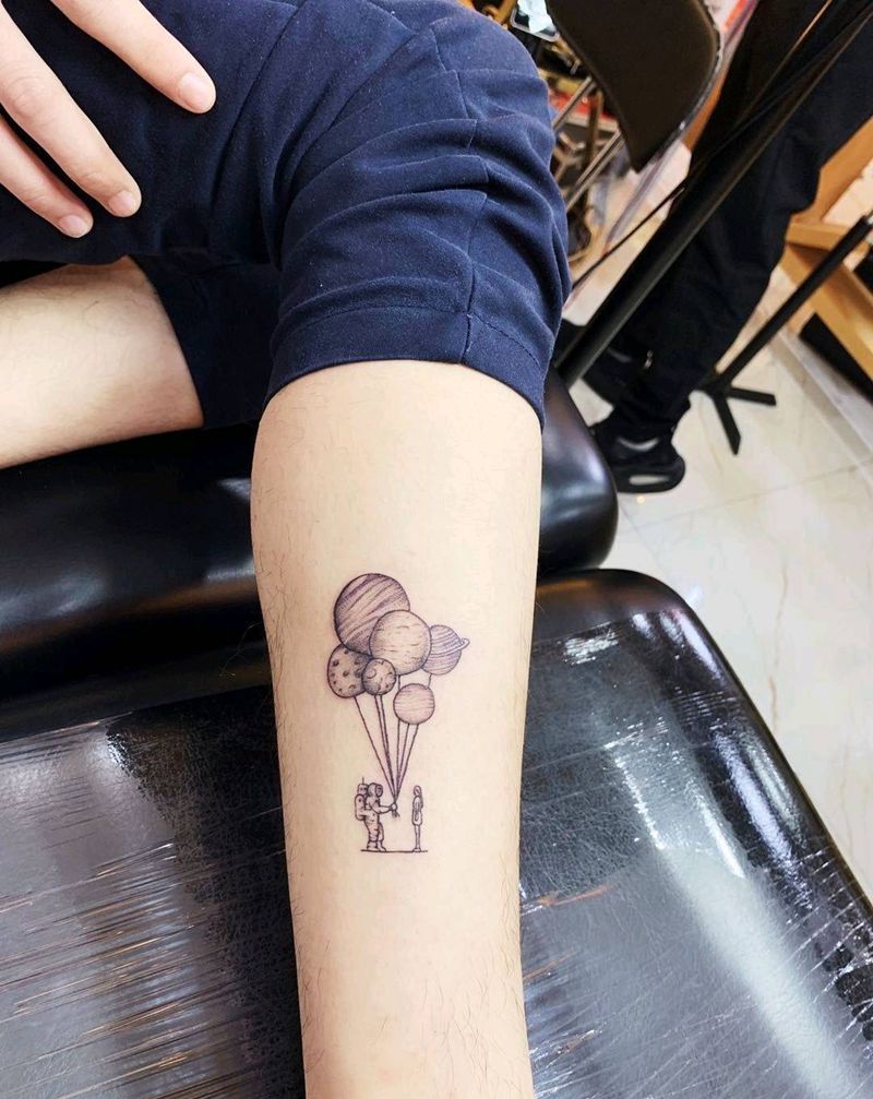 小清新纹身图片_腿部纹身图案