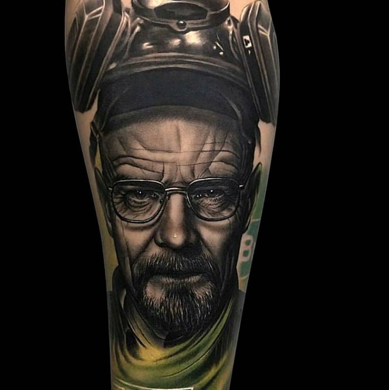 超写实纹身图片_腿部欧美写实纹身图案