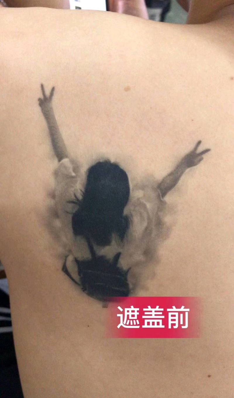 遮盖旧纹身纹身图片_肩部欧美写实纹身图案
