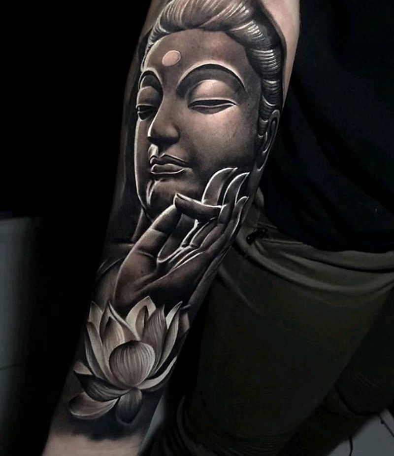 佛纹身图片_手臂新传统纹身图案