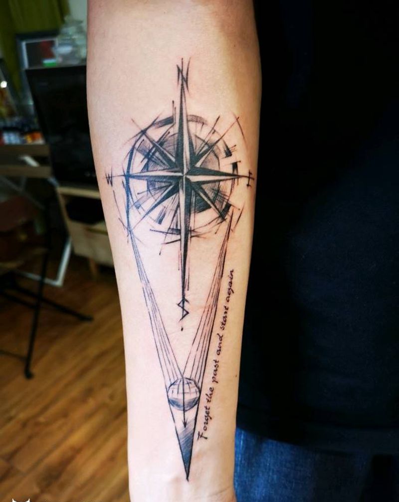 达芬奇定律纹身图片_手臂几何纹身图案