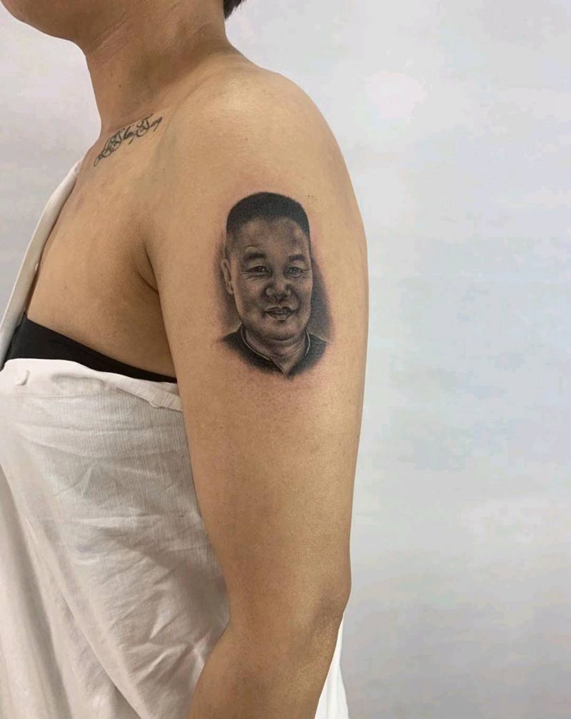 肖像纹身图片_手臂欧美写实纹身图案