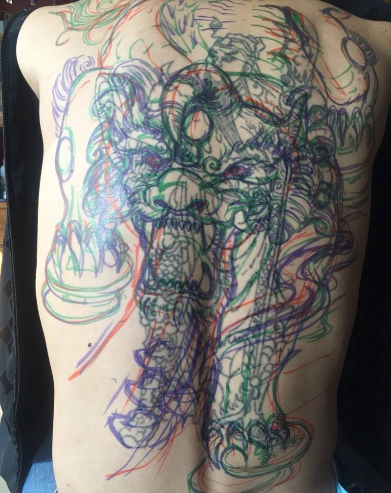 遮盖工程开始纹身图片