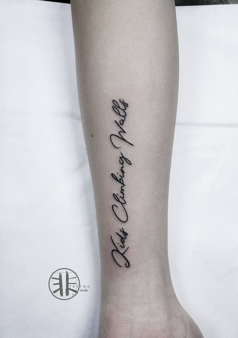 英文纹身图片_手臂Old School英文纹身图案