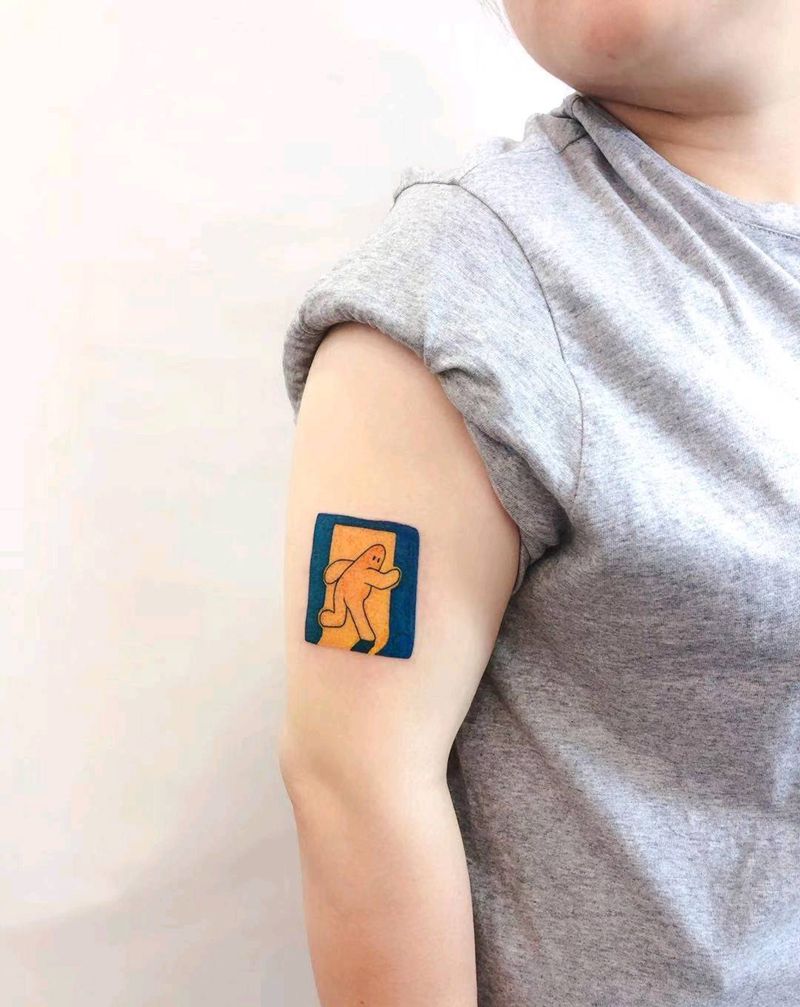 个性小图纹身图片_手臂水彩纹身图案