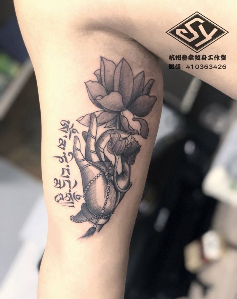 佛手纹身图片