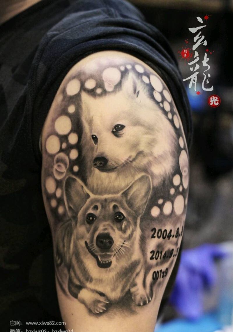 狗狗纹身图片