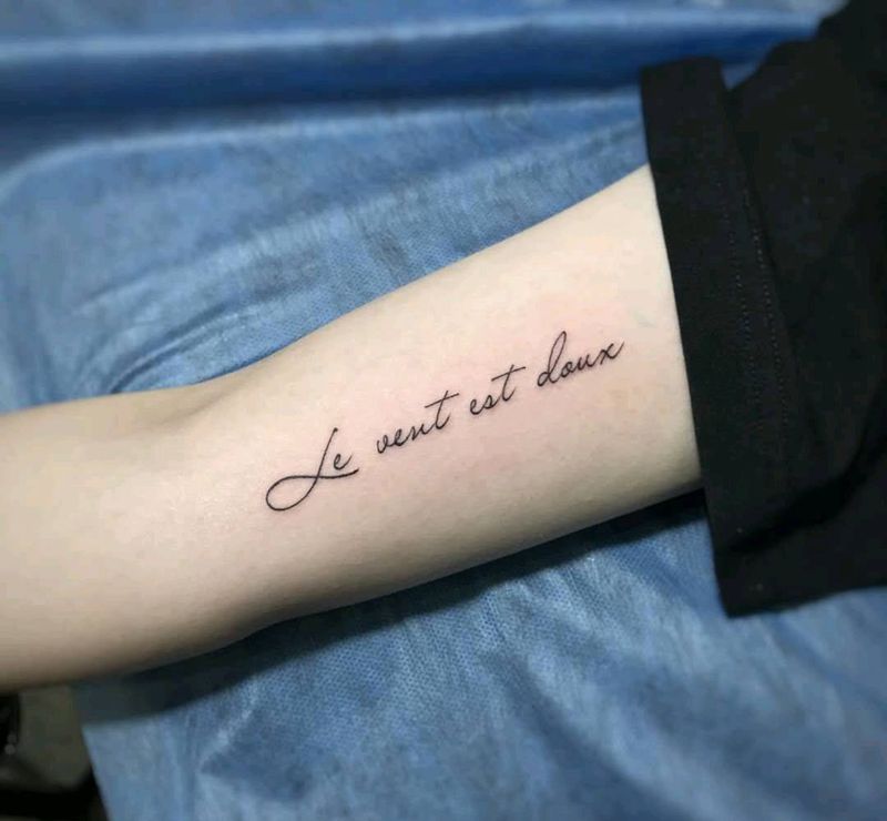 英文小清新纹身图片_手臂纹身图案