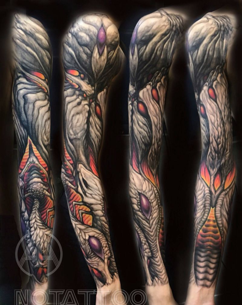 生化臂纹身图片