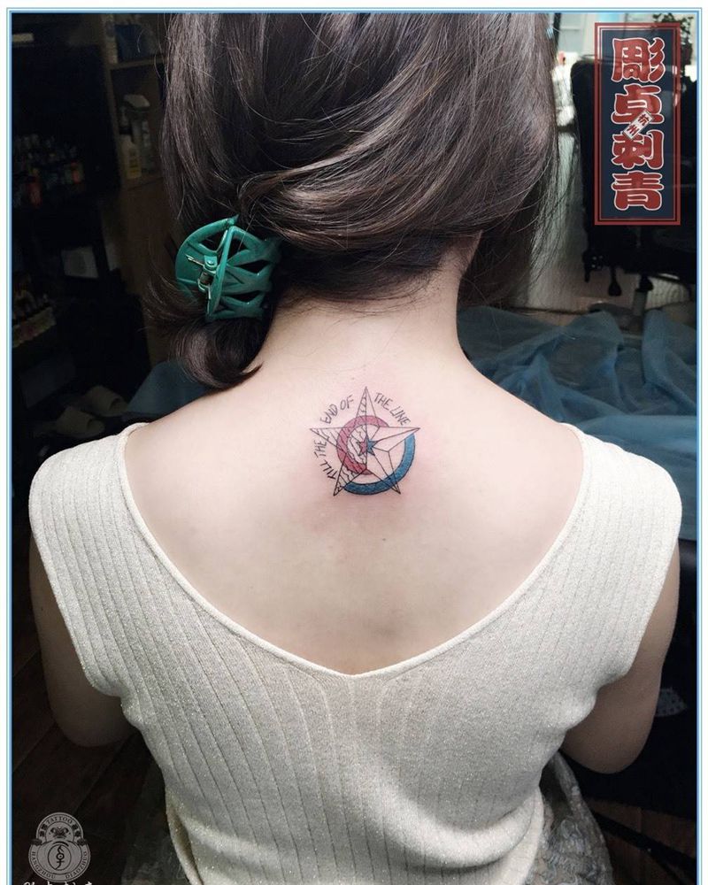 妇联标志纹身图片_成品欧美几何字符英文纹身图案