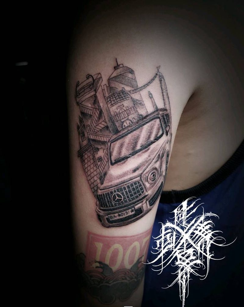 大G纹身图片_手臂欧美写实纹身图案