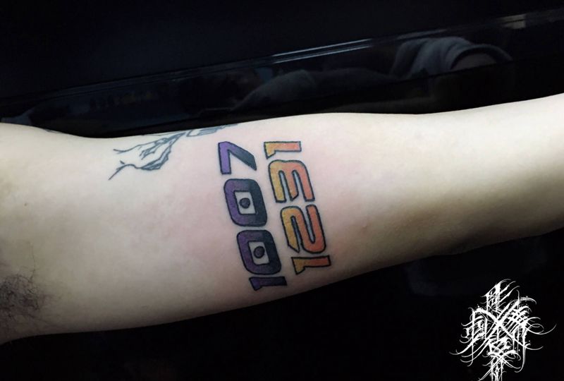 数字纹身图片_手臂数字纹身图案