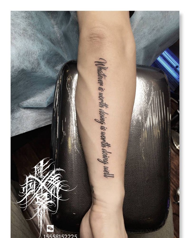 小臂英文纹身图片_手臂英文纹身图案