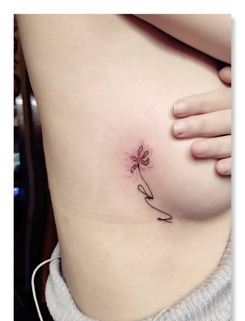 胸下英文纹身图片_腹部小清新英文纹身图案