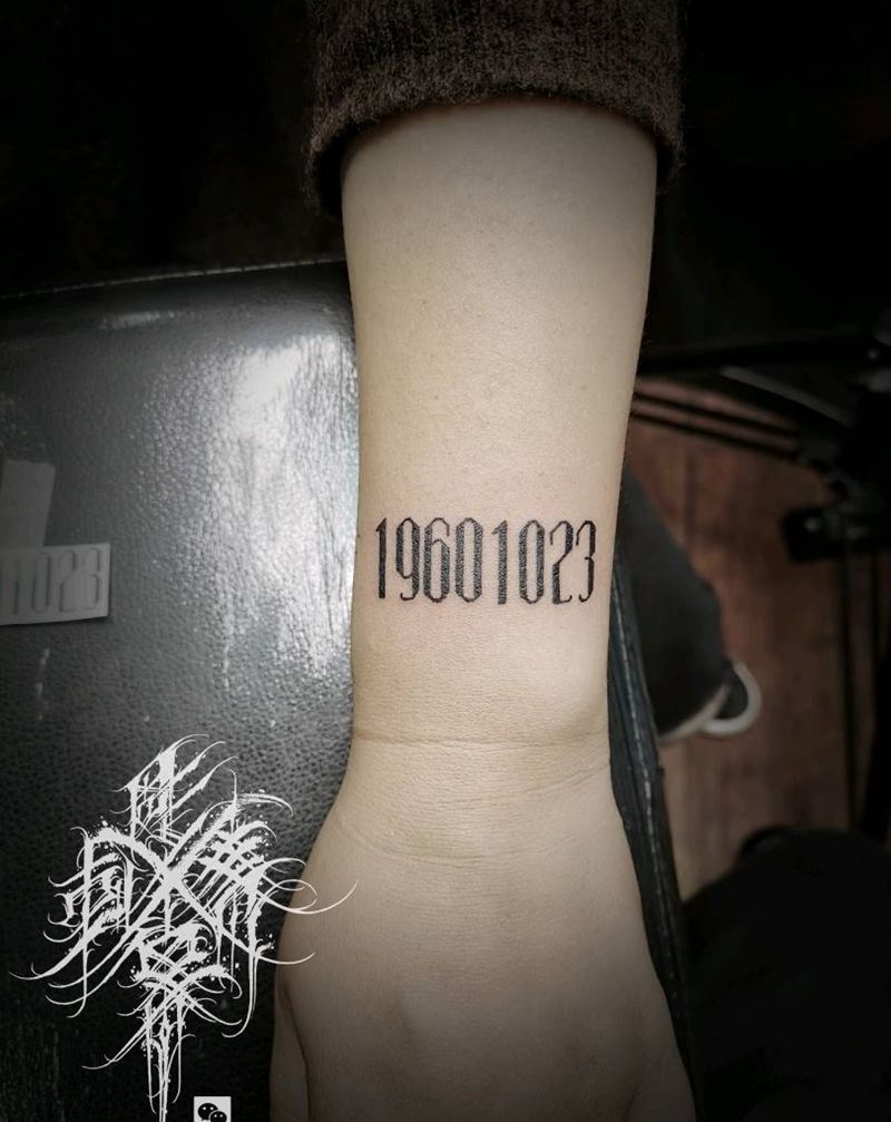 数字纹身图片_手部手臂小清新纹身图案