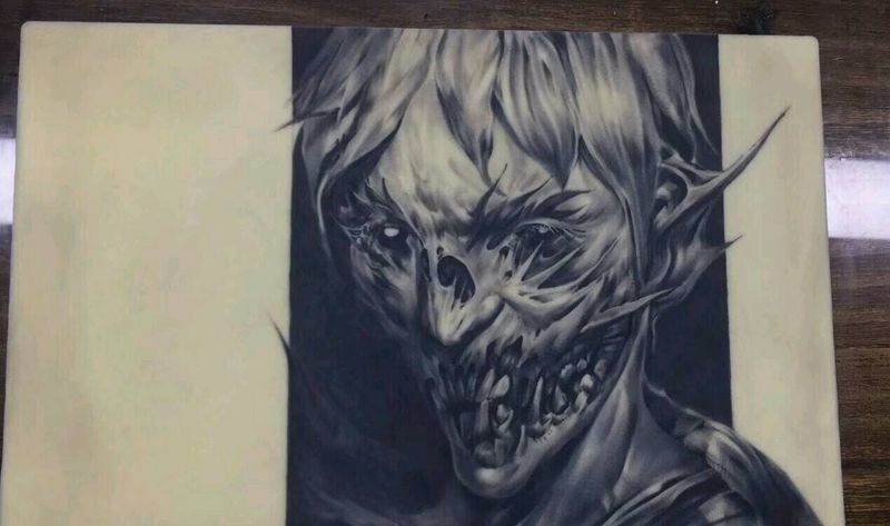 练习皮纹身图片_欧美写实怪物游戏纹身图案