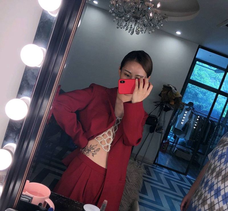 买家秀纹身图片_腰部素花纹身图案