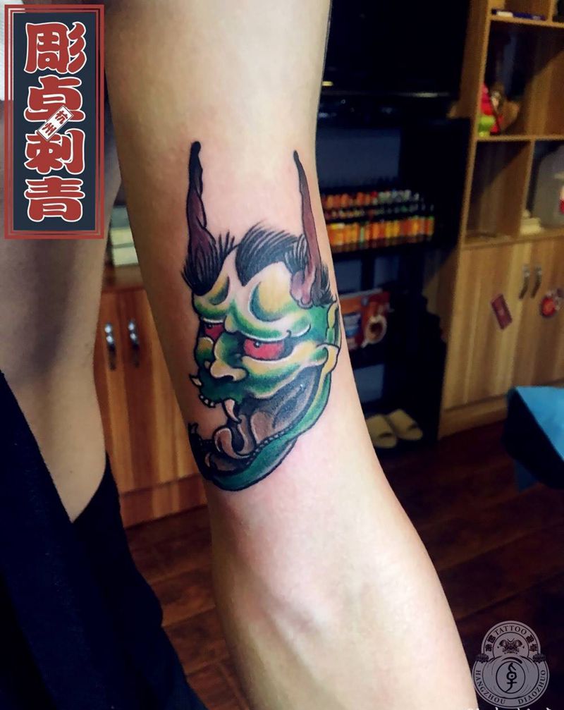 小般若纹身图片_成品手臂Schoo 杭州般若纹身图案