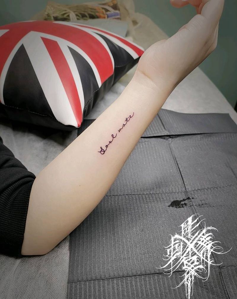 英文纹身图片_手臂几何纹身图案