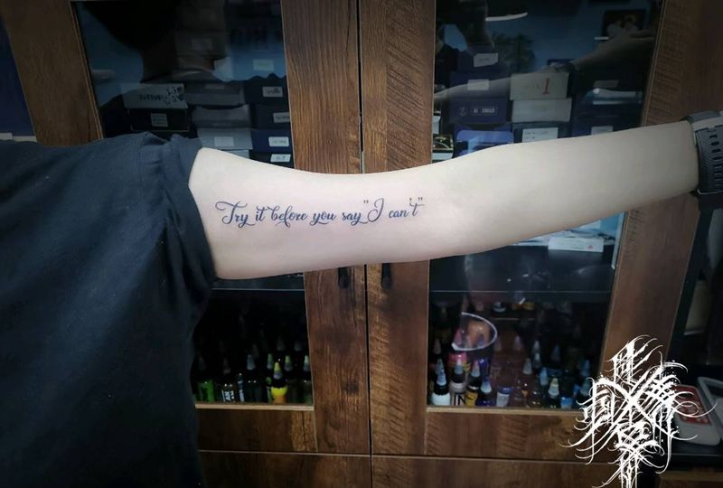 英文纹身图片_手臂英文纹身图案