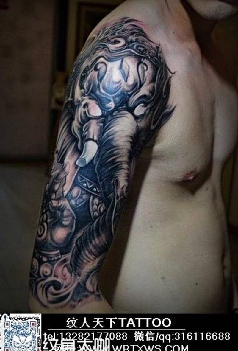 象神纹身图片