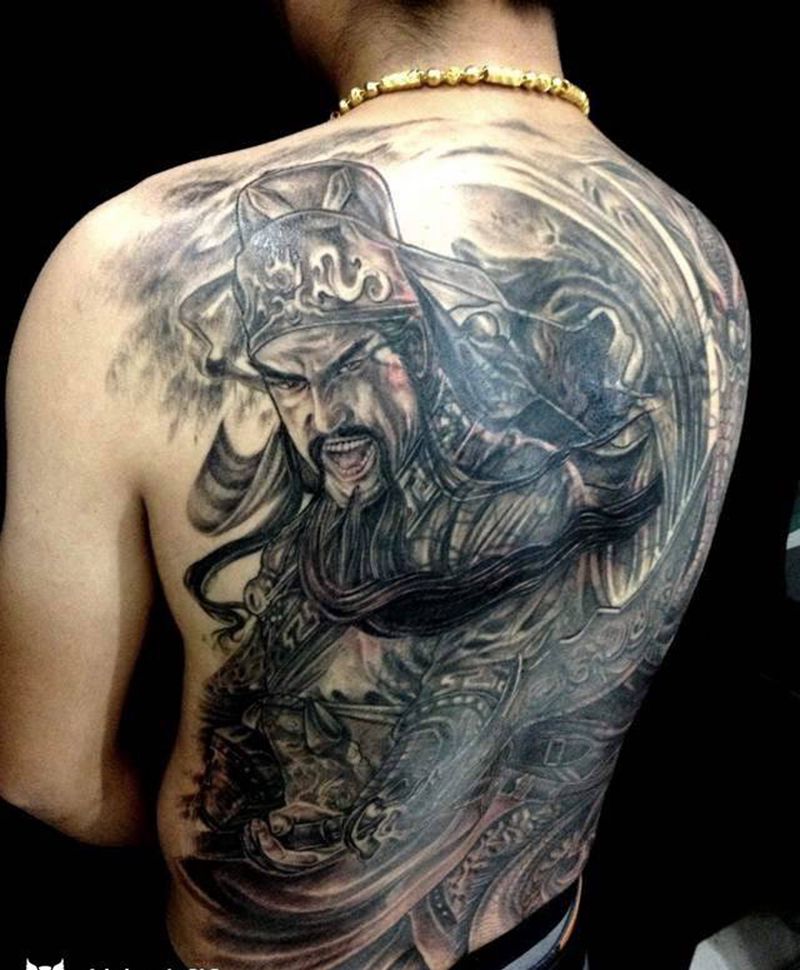 关公遮盖作品纹身图片