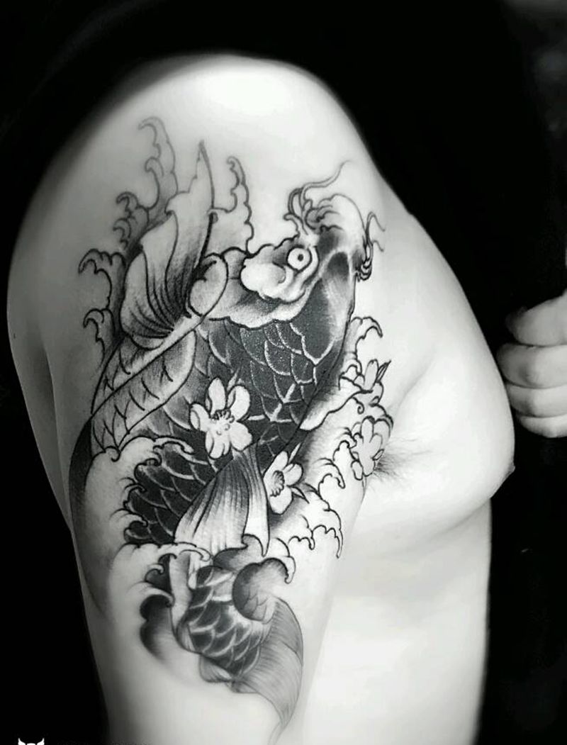 年年有鱼纹身图片