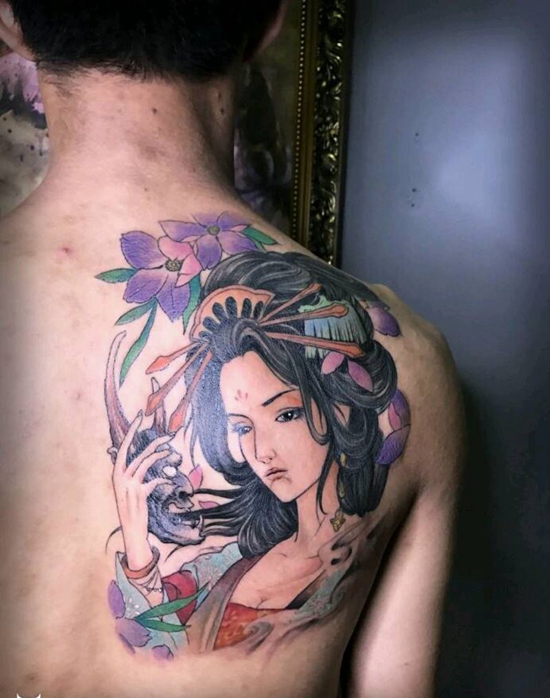 艺妓纹身纹身图片