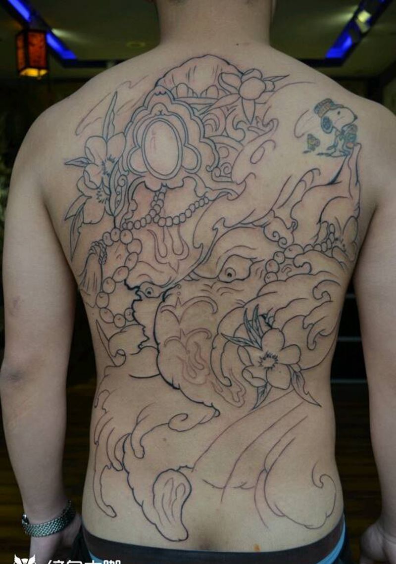 象神纹身图片