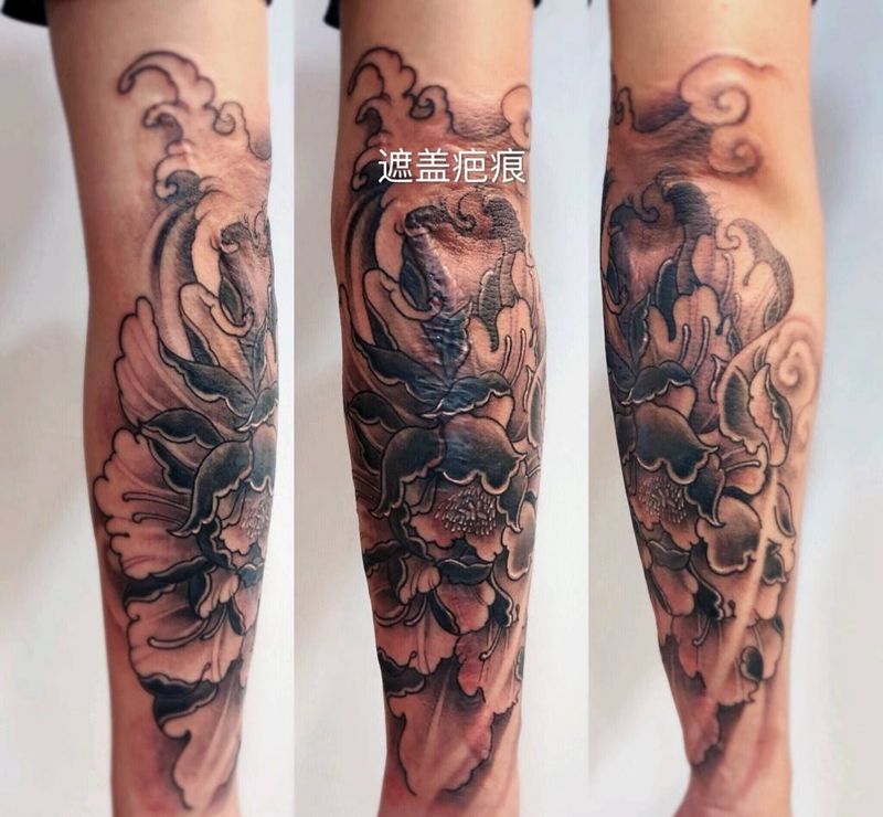遮盖伤疤纹身图片