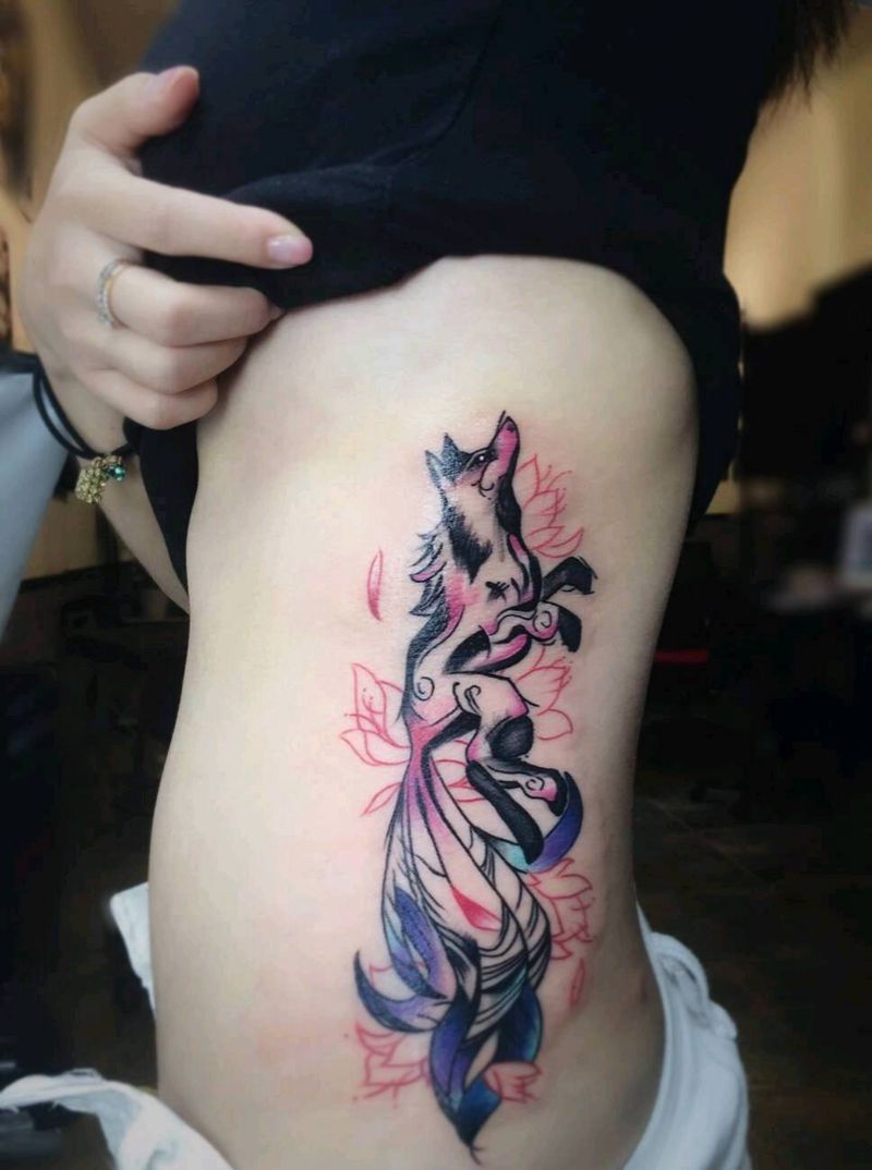 九尾狐纹身图片