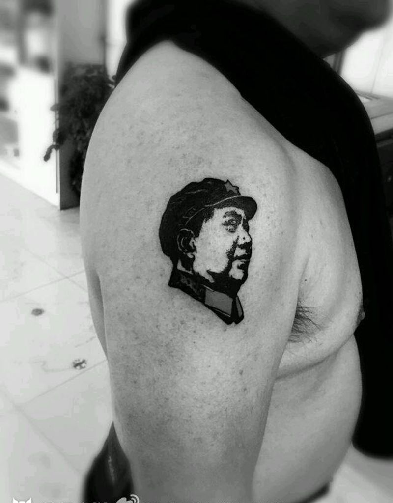 毛泽东纹身图片