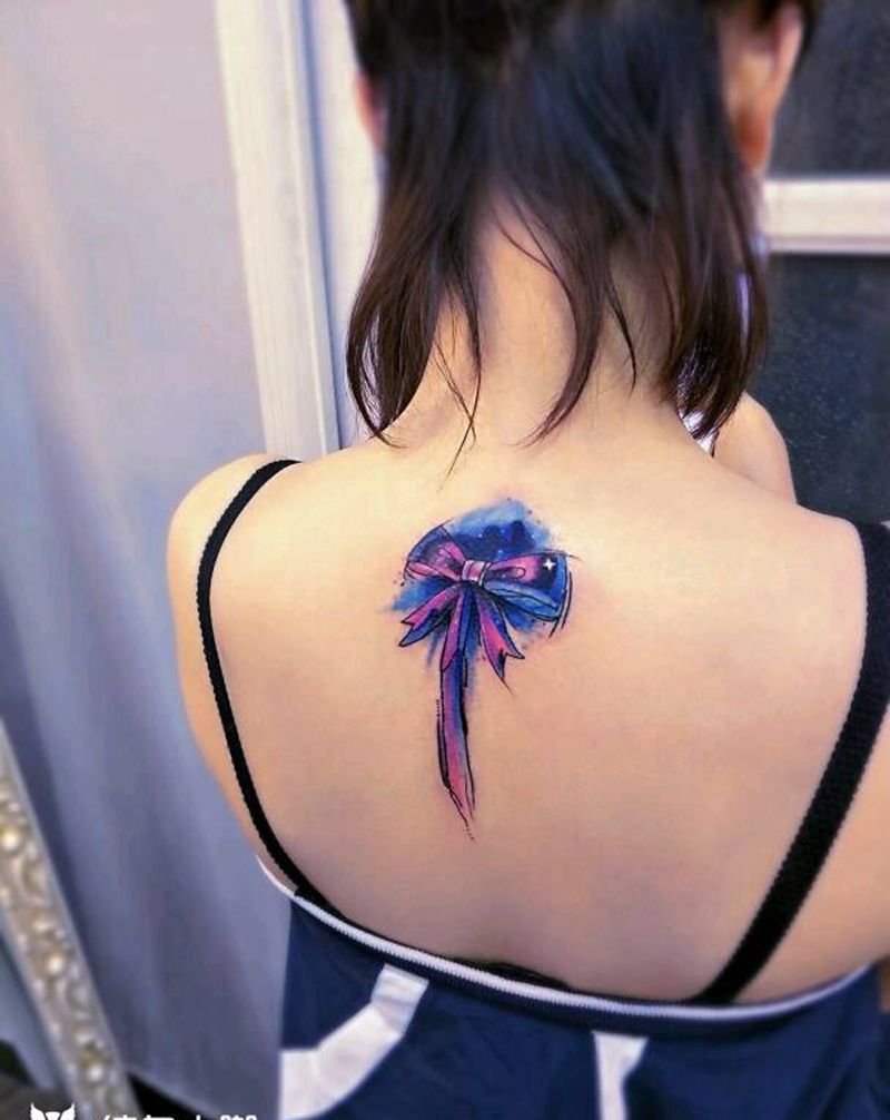 蝴蝶结纹身图片
