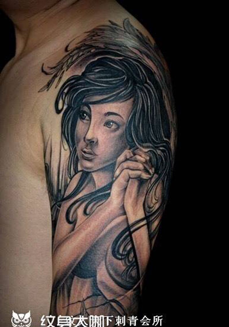 天使纹身图片