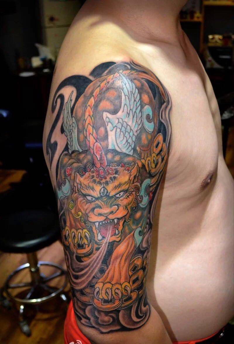 招财貔貅纹身图片