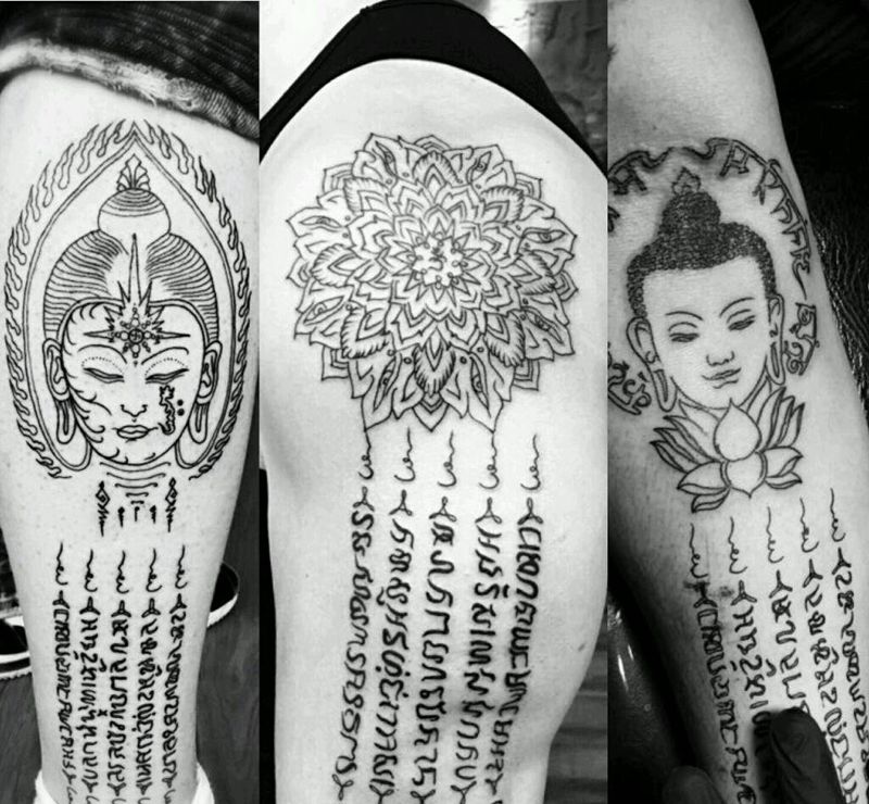 梵花   经文纹身图片