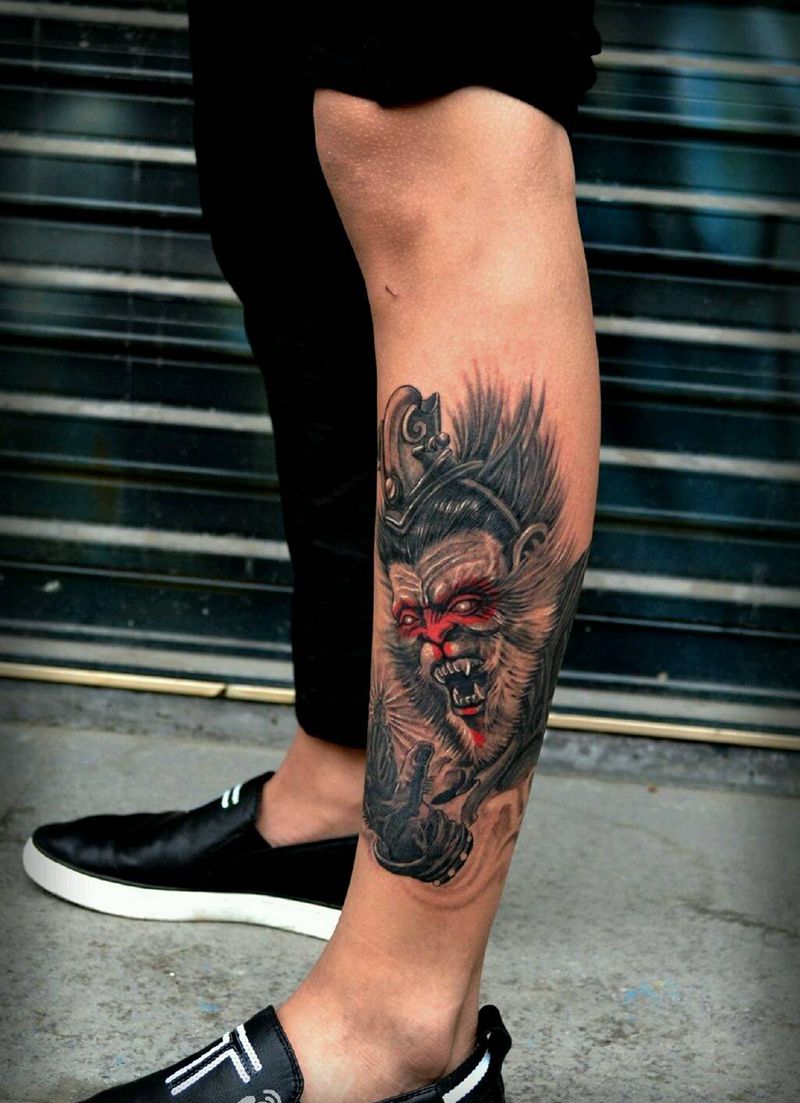 小腿纹身纹身图片